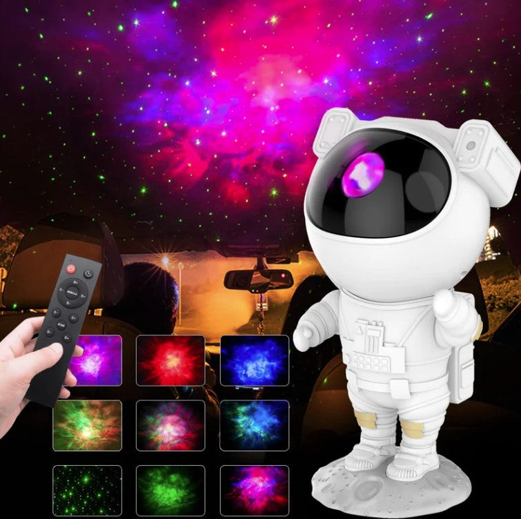 Projetor Astronauta Galaxy LED Efeito Nébula