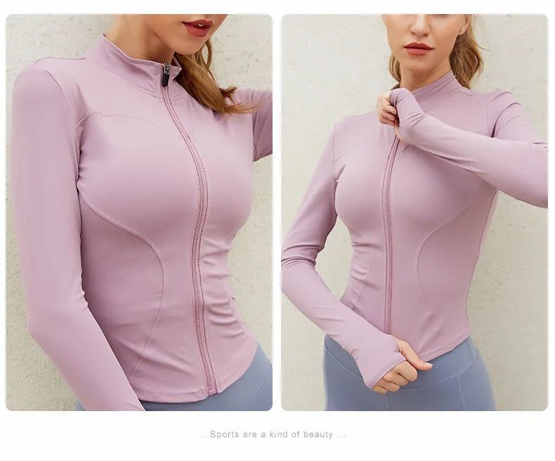 Peeli-Chaqueta manga larga fitness