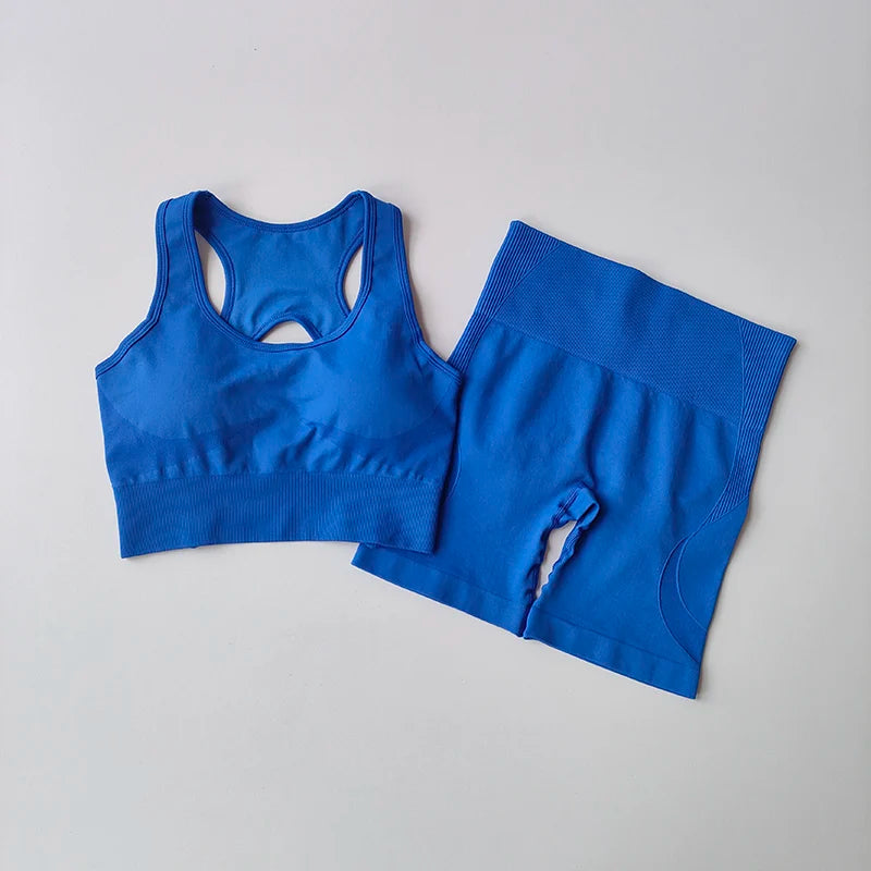 Conjunto fitness x sin costuras para mujer